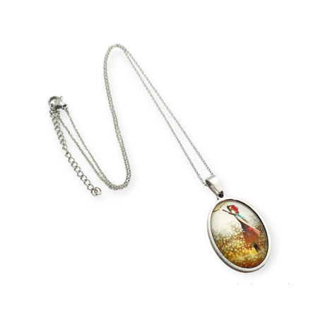necklace steeil silver girl with umbrella2